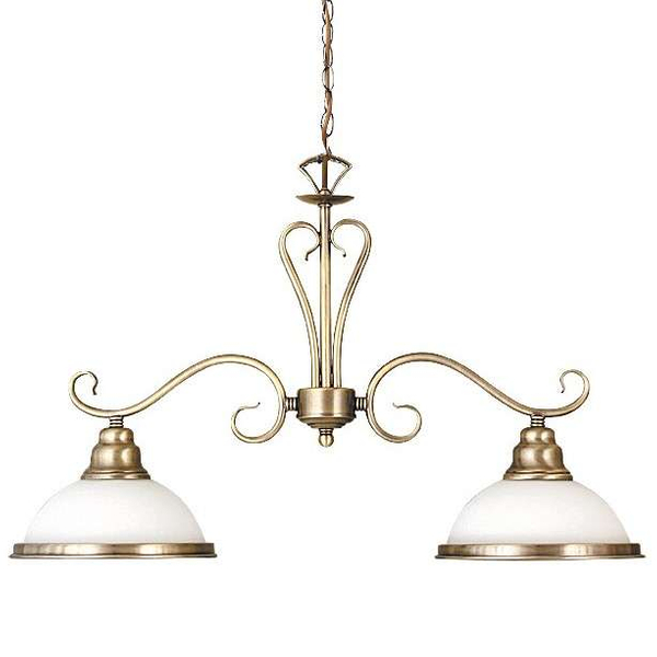 Wisząca LAMPA antyczna ELISETT 2757 Rabalux dekoracyjna OPRAWA metalowy ZWIS na łańcuchu brąz biały
