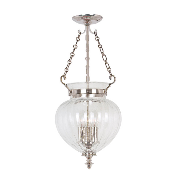 Wisząca lampa łańcuchowa Finsbury Park FP-P-M-POL-NCKL Elstead szklana nikiel