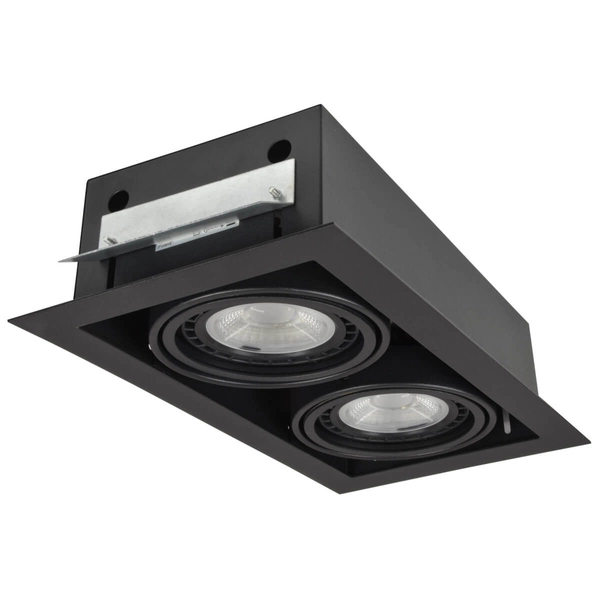 Prostokątna lampa podtynkowa Nova AZ2875 do jadalni czarna