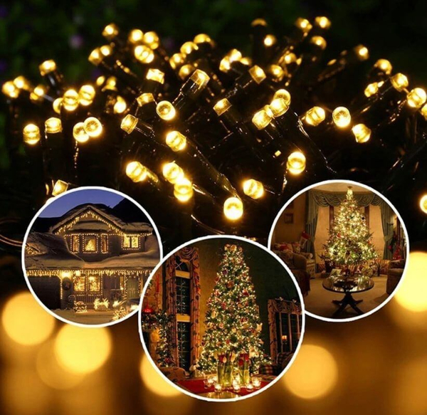 Wewnętrzne lampki choinkowe ozdobne 200 LED 16m ciepłe