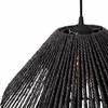 Zwisająca lampa boho Amalfi P0580 Maxlight sznurek japandi czarna