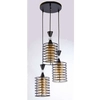 Wisząca lampa industrialna VEN W-3991/3 BK druciana czarny miodowy