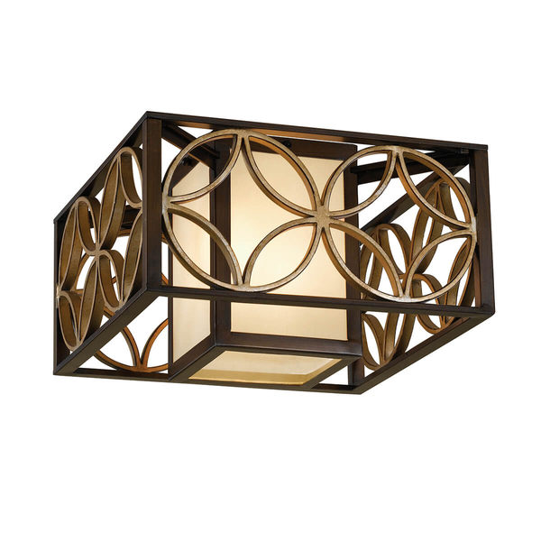 Przysufitowa lampa Remy FE-REMY-F Feiss kwadratowa brązowy złoty