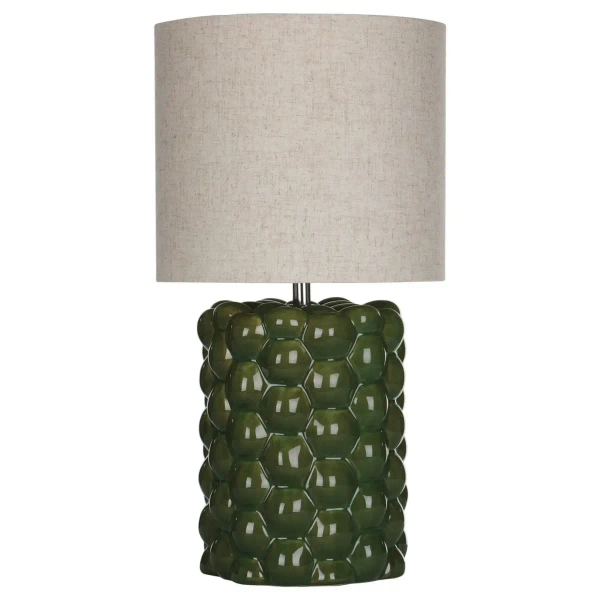 Lampka nocna abażurowa Jayden JAY4224 ceramiczna zielona