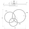 Plafon sufitowy Winona 670810632 Trio LED 28W 2700-6500K ring czarny