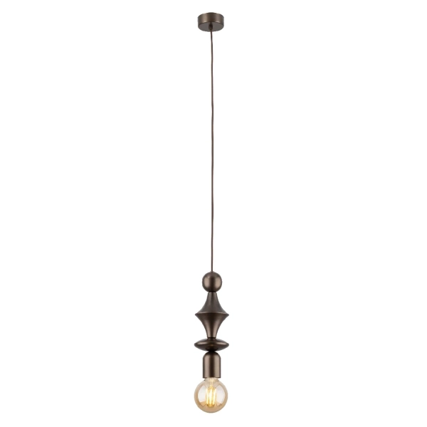Modernistyczna lampa zwisająca Tower Brown 10703 do salonu brązowy