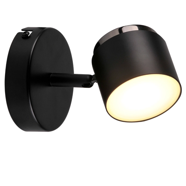 Czarny reflektorek KUBIK 318251 kinkiet do biura LED 4,2W 3000K