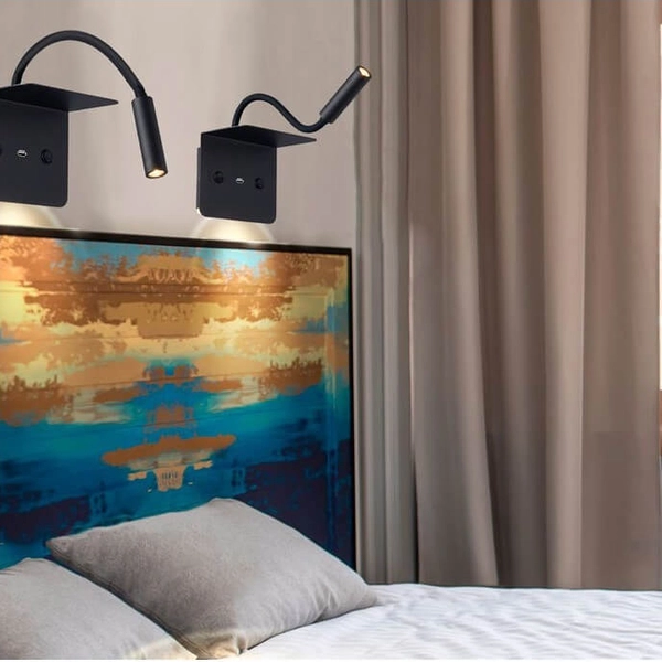 Kinkiet ścienny VERA AZ3201 Azzardo LED 9W 3000K tubka czarny