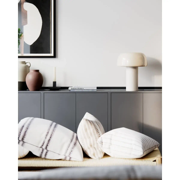 Lampka na komodę Lean on me 4024530-5504 grzyb do gabinetu beżowa