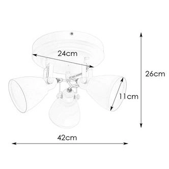 Łazienkowa LAMPA sufitowa FJÄLLBACKA 108081 Markslojd industrialna OPRAWA metalowe reflektorki regulowane IP44 czarne