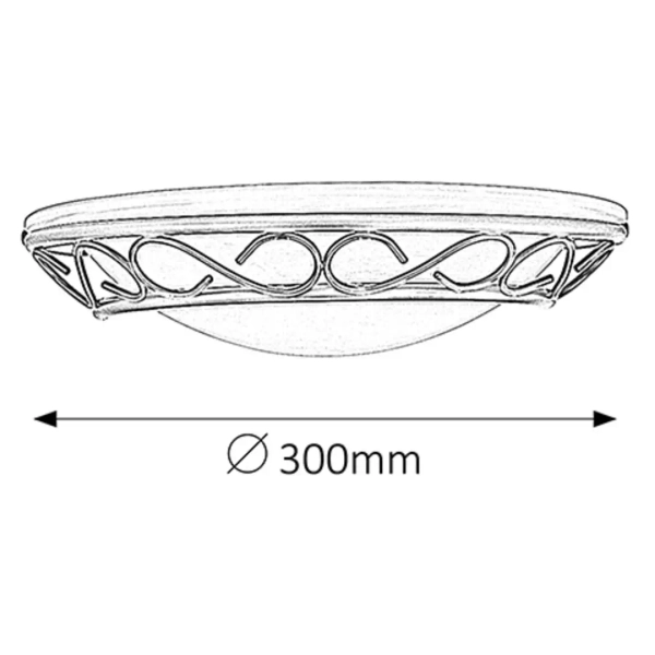 Szklany plafon sufitowy Athen 3721 do salonu czarny biały