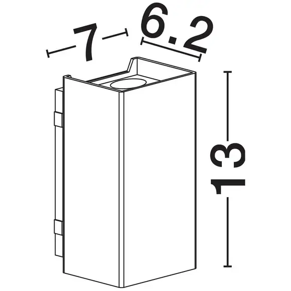 Ścienny kinkiet TORENZA LE75211 LED 6W 3000K IP65 prostokąt antracyt