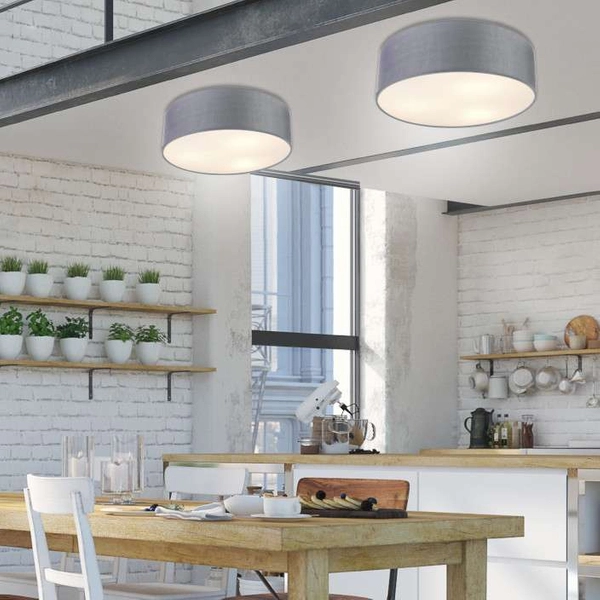 Plafon lampa sufitowa KIOTO 31-64684 abażurowa okrągła szara