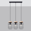 Potrójna lampa wisząca Gotto SL.1264 loft na listwie czarna
