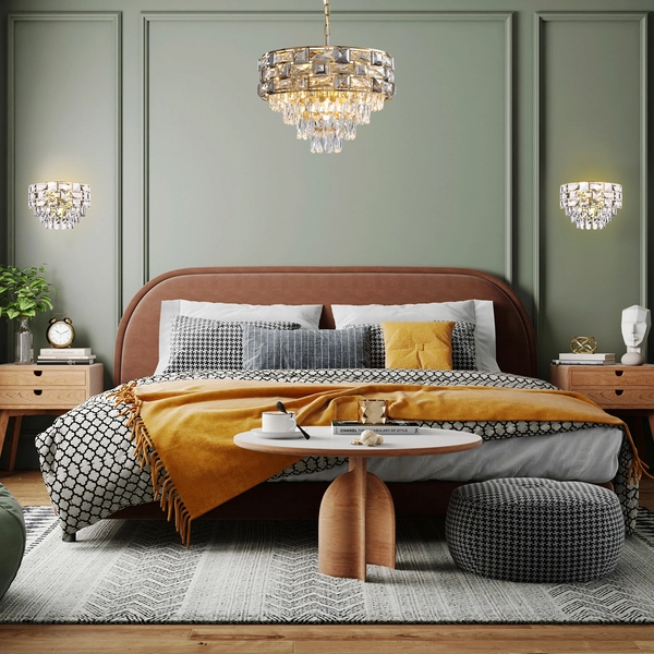 Kryształowa lampa ścienna Luxuria ML8893 Milagro glamour złota