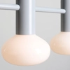 Szklana ścienna lampa Flo 7000C22_S do sypialni szara