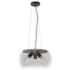 Wisząca lampa Ursula 3190 Rabalux szklana nad stół przezroczysta czarna
