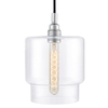 LAMPA wisząca LONGIS IV 10552109 Kaspa szklana OPRAWA zwis przezroczysty czarny