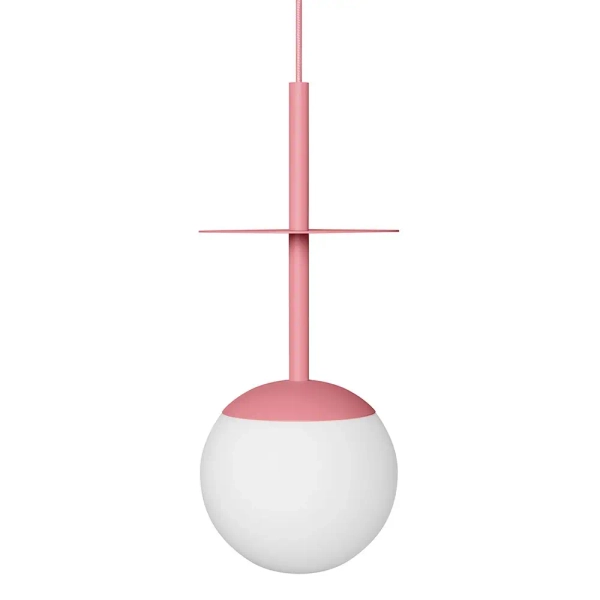 Wisząca lampa na korytarz PLAAT A PLA188P0 okrągła różowa