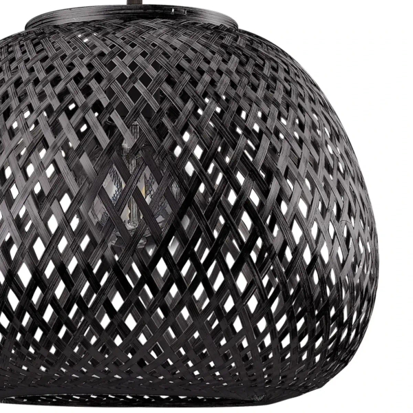 Ekologiczna lampa wisząca Zanzibar 329219 boho ażurowa czarna