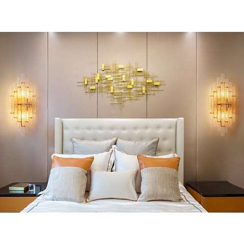 Kinkiet LAMPA ścienna CGPRISMKIN COPEL szklana OPRAWA kryształowa glamour crystal kinkiet przezroczysty mosiądz
