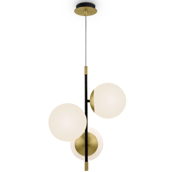 LAMPA wisząca NOSTALGIA MOD048PL-03G Maytoni modernistyczna OPRAWA szklane kule ZWIS balls czarne białe złote