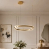 Lampa wisząca glamour ARKADIA ST-6376-60 złota LED 30W 3000K pierścień