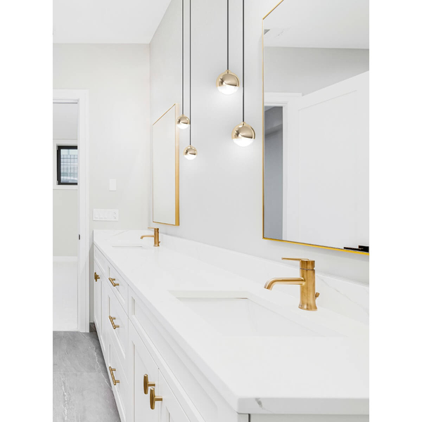 Wisząca lampa glamour Bolicina szklana kula LED 5W 3000K złota