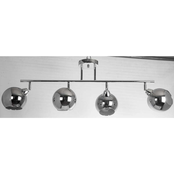 Lampa sufitowa VEN K165-4 szklane klosze molekuły chrom przydymione