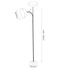 Lampa podłogowa do salonu Zack ML2338 łukowa biały beżowy