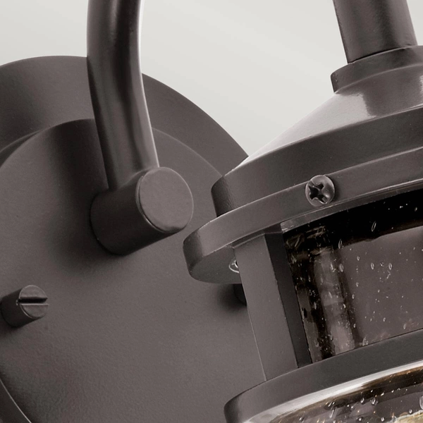 Latarnia naścienna KL-LYNDON2-S-AZ Kichler IP44 elewacyjna brązowa