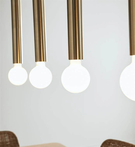 Wisząca lampa salonowa Sencillo nad stolik zwis mosiądz