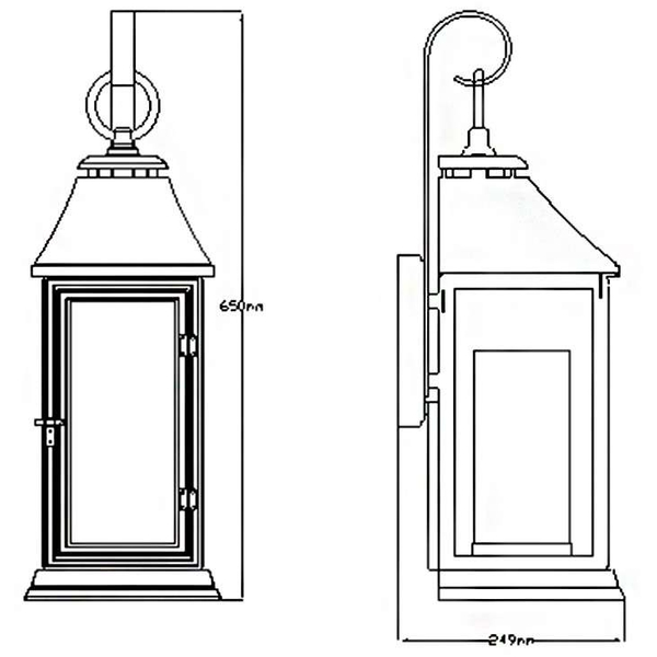 Zewnętrzna LAMPA ścienna Shepherd FE-SHEPHERD-2L Elstead FEISS elewacyjna OPRAWA ścienna outdoor IP44 cynk przezroczysta
