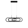 LAMPA wisząca HOYO LE41403 Luces Exclusivas modernistyczna OPRAWA metalowy ZWIS LED 50W 3000K podużny czarny