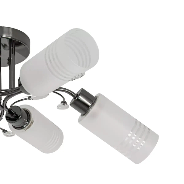 Grafitowa lampa sufitowa 8267/6 9BC szklane tuby do salonu