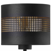 Ażurowy kinkiet tuba Tago 3210 TK Lighting okrągła z tkaniny czarna złota