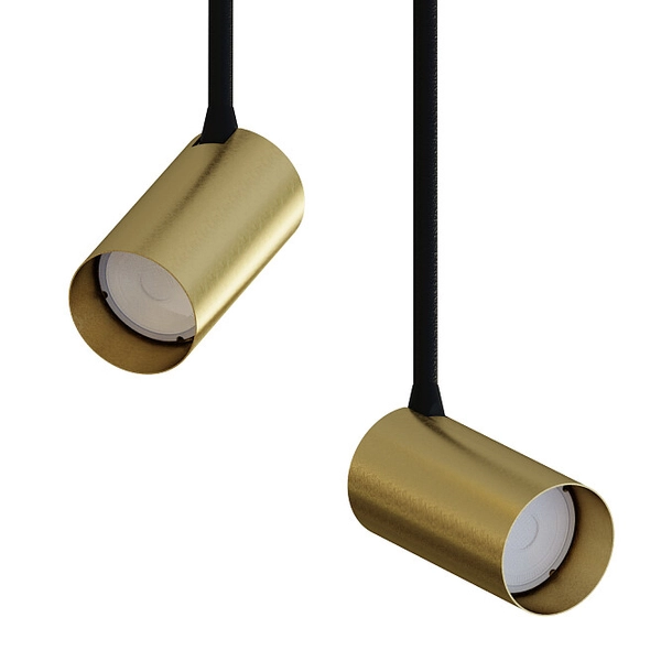 Salonowa oprawa podstropowa Mono 7743 metalowe spoty czarne złote