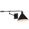 Industrialna LAMPA ścienna TRINITY MB-402721-IT BL Italux metalowa OPRAWA na wysięgniku loft czarna