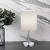 Stojąca lampa stołowa Jerry R50491001 do salonu srebrna biała