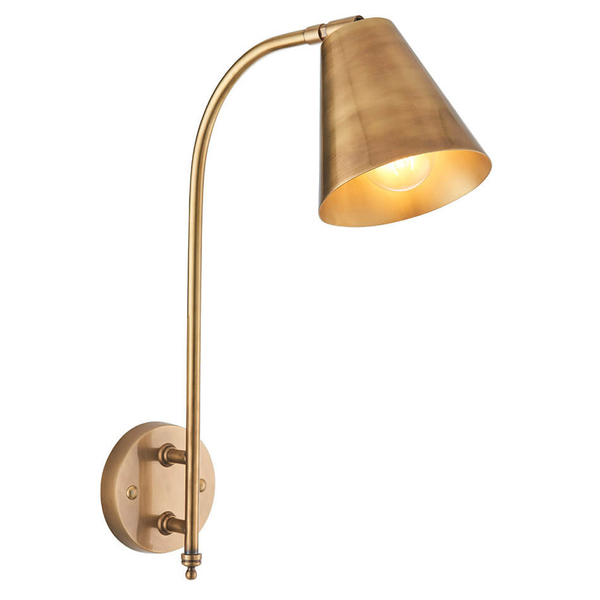 Regulowana lampa przyścienna Radha 93144 do czytania mosiądz