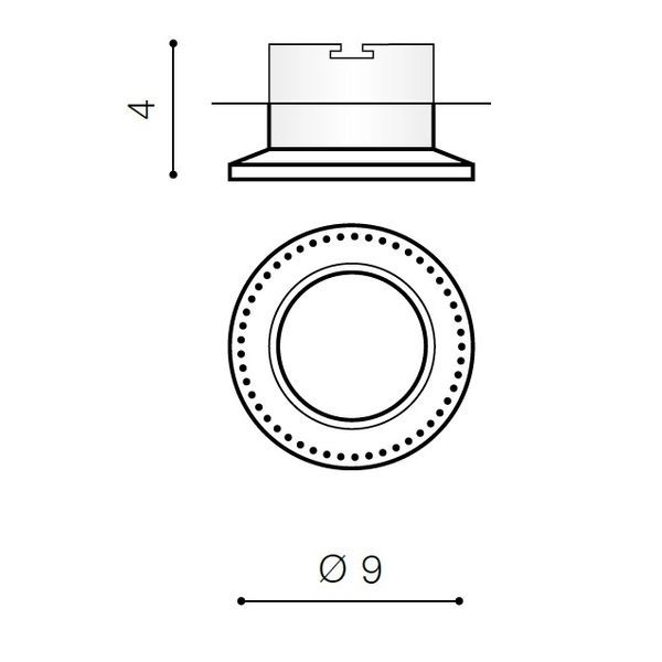 Nowoczesna lampa wpuszczana Adamo AZ2734 Azzardo do przedpokoju chrom