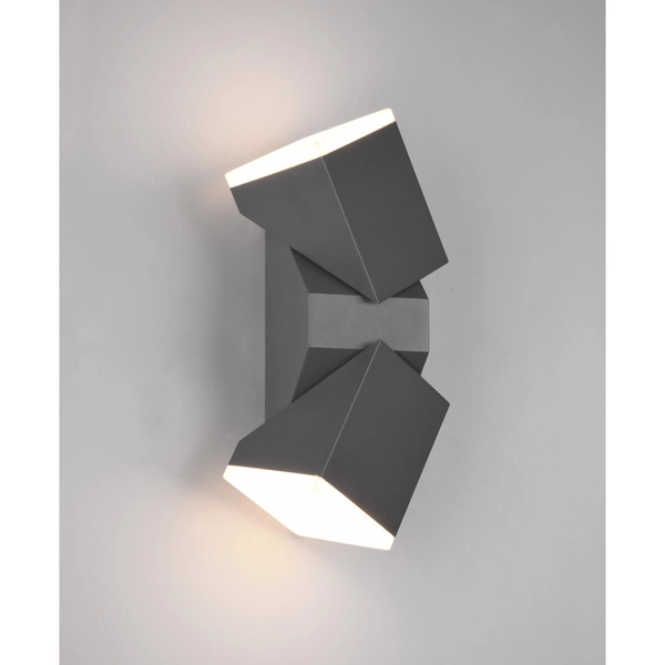 Kinkiet ścienny do holu HADOR DL242270660 Trio LED 7W 3000K IP54 antracyt