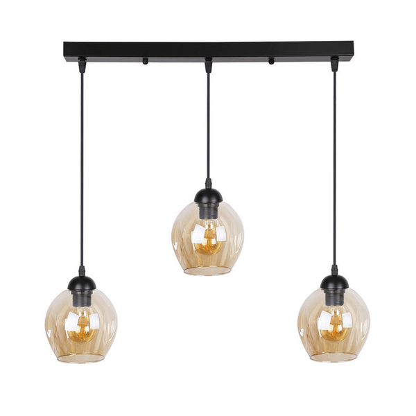 Potrójna lampa wisząca Aspa 33-00606 Candellux czarna brązowa