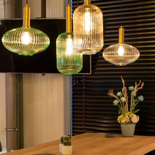 LAMPA wisząca MALOTO  45386/20/62 Lucide szklana OPRAWA loftowy zwis bursztynowy mosiądz