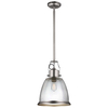 Wisząca LAMPA rustykalna FE-HOBSON-P-L-SN Elstead FEISS loftowa OPRAWA szklana ZWIS hygge nikiel przezroczysty