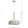 LAMPA wisząca TAYLOR MLP6217 Milagro skandynawska OPRAWA metalowy ZWIS kopuła biała