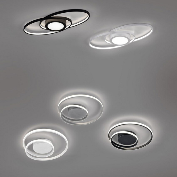 Czarna lampa sufitowa Zibal R62911132 LED 22W 3000K nad łóżko