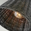 Naturalny kinkiet Arti HK-ARTI-1W-BK-BR rattan czarny mosiądz