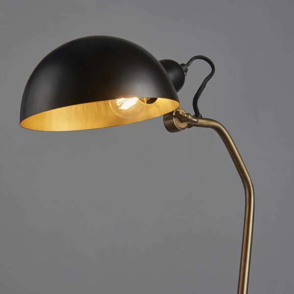 Biurkowa lampka do gabinetu Largo 95478 Endon aluminiowa czarna mosiężna