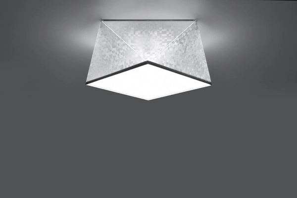 LAMPA sufitowa SL.0688 geometryczna OPRAWA natynkowa srebrna